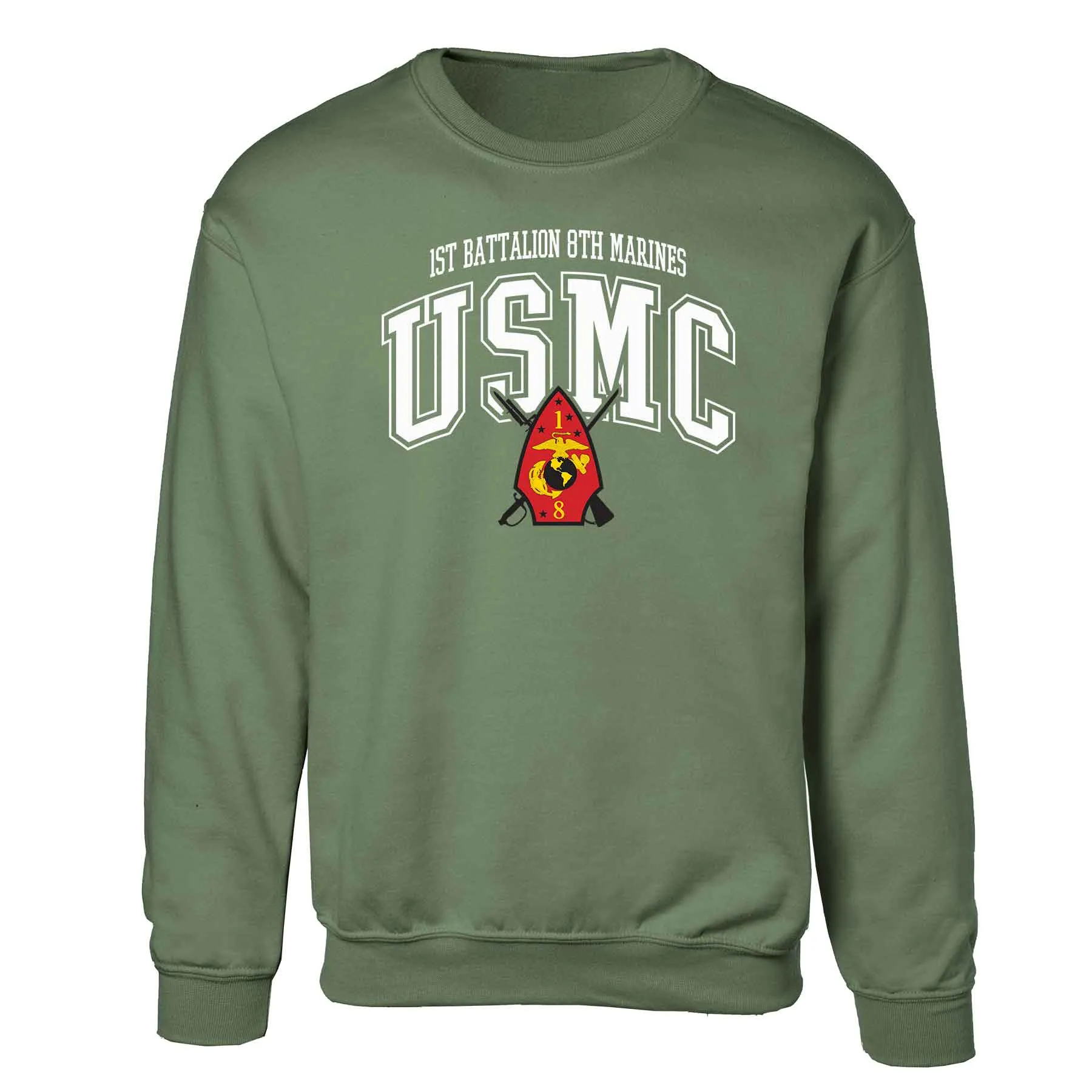 1st Battalion 8th Marines Arched Sweatshirt