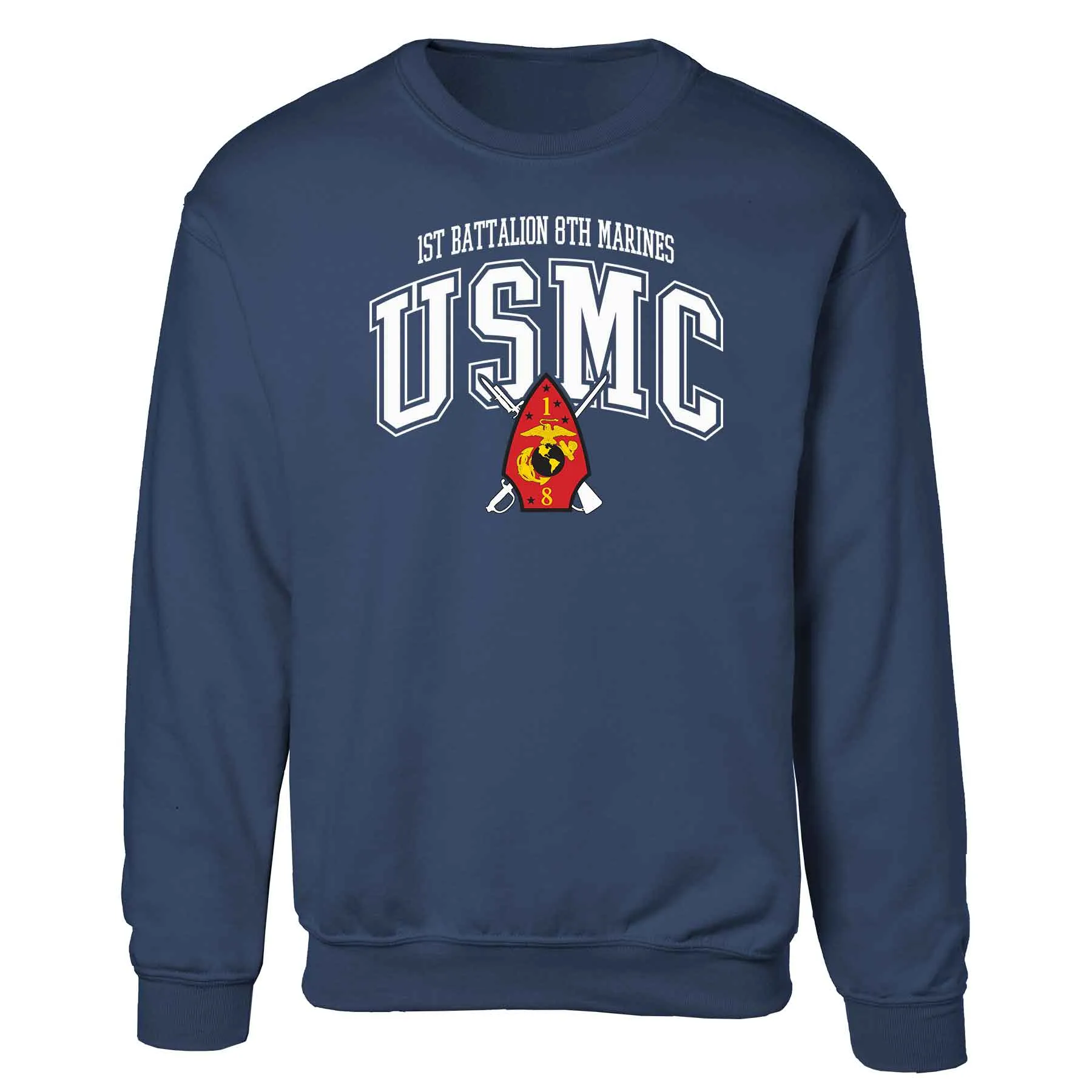1st Battalion 8th Marines Arched Sweatshirt