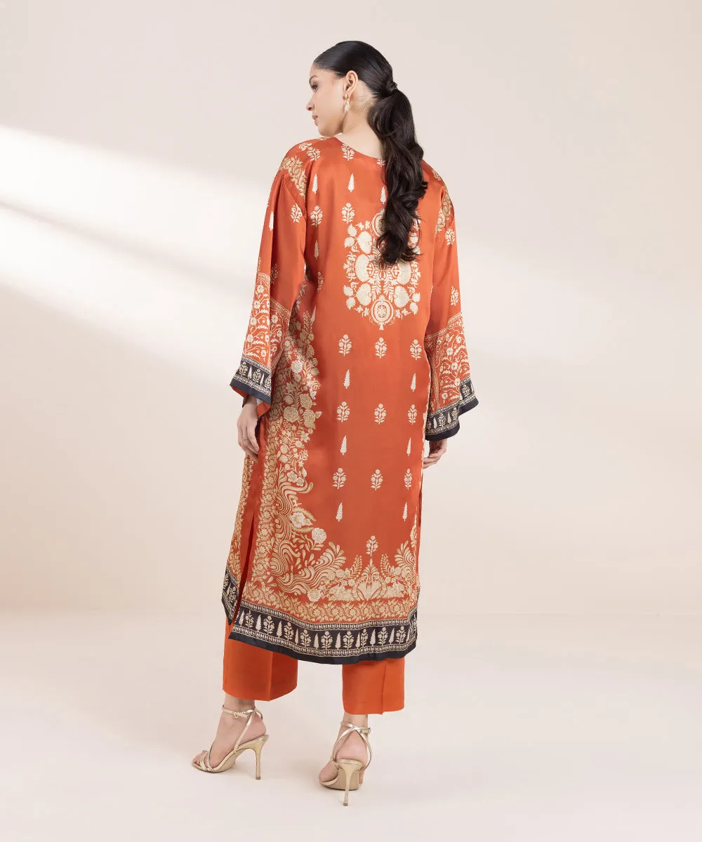 2 Piece - Embellished Silk Suit