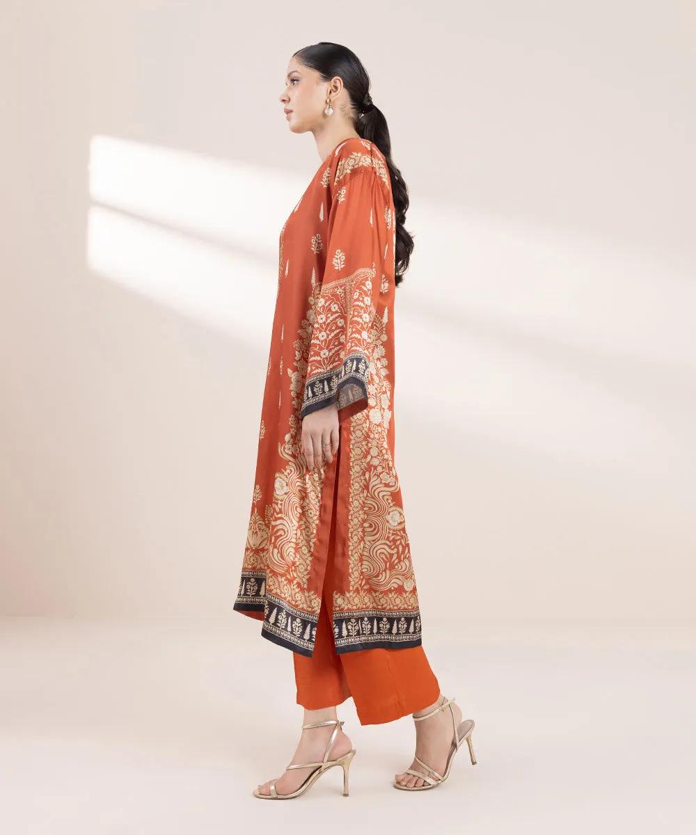 2 Piece - Embellished Silk Suit