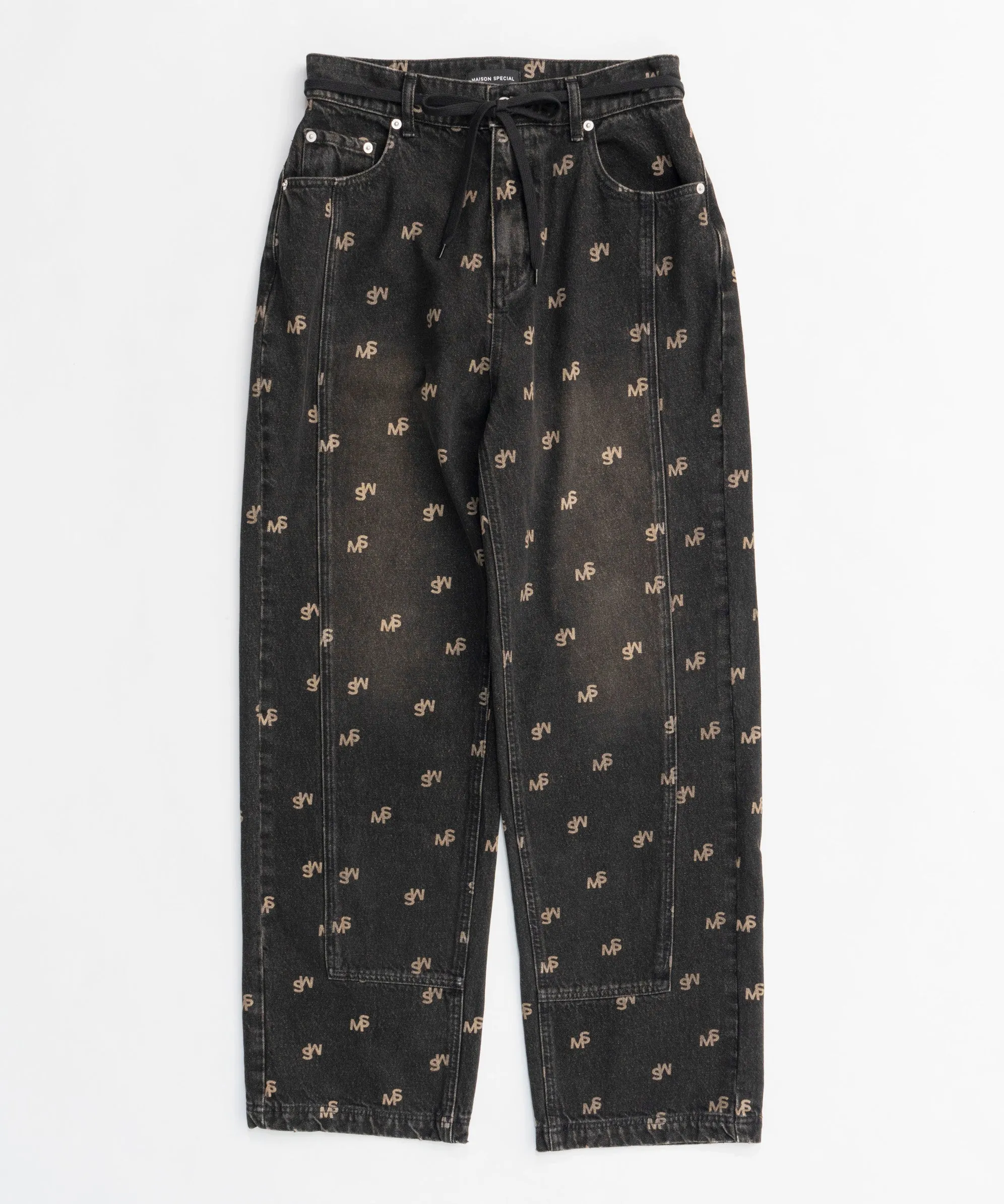 【24WINTER PRE-ORDER】Monogram Print Denim Pants
