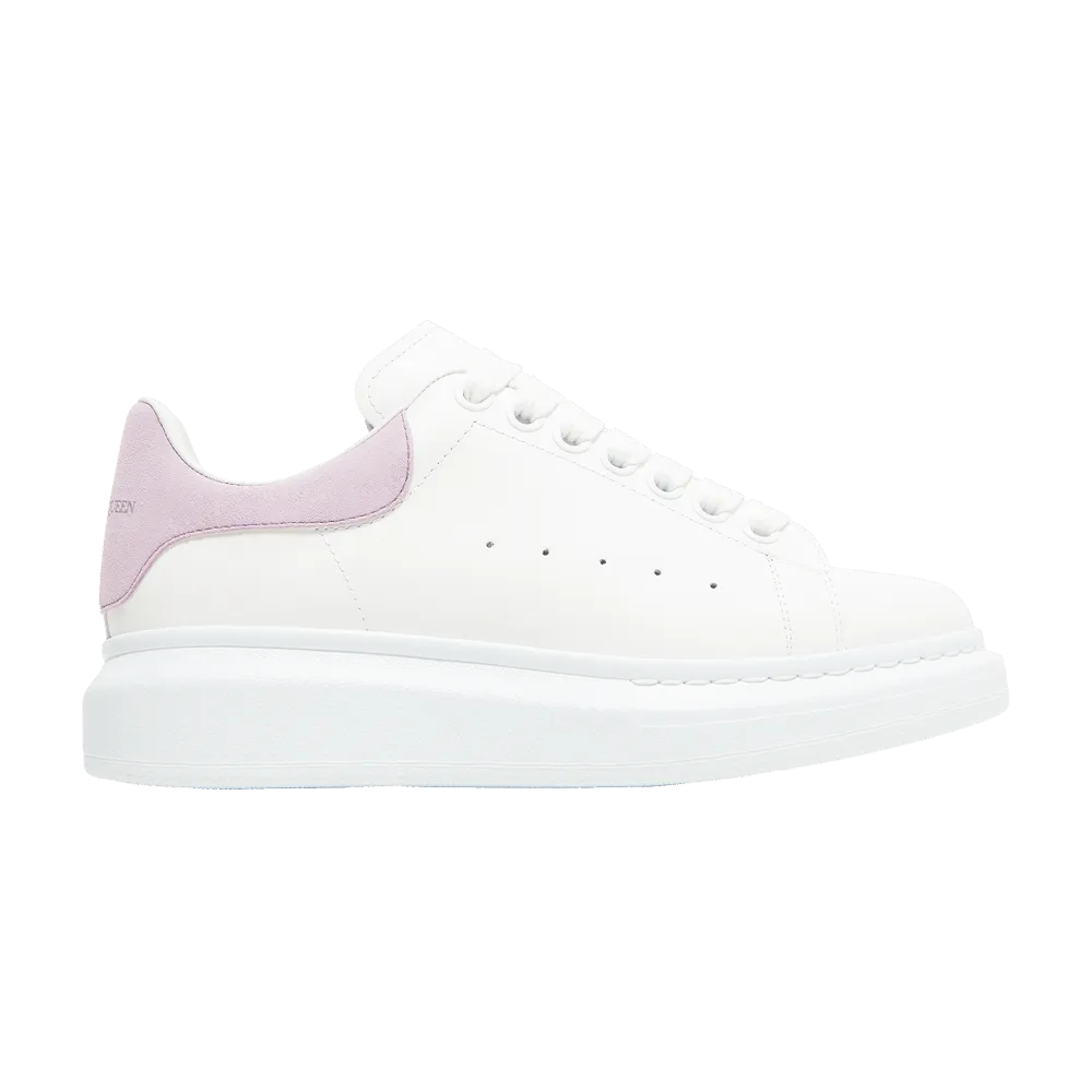 Womens Alexander McQueen Oversized Sneakers in White Lilac Color