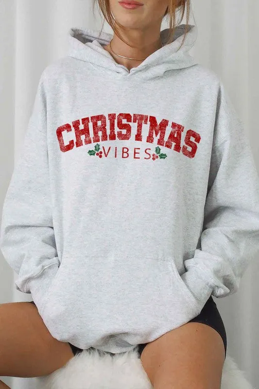 Alphia Christmas Vibes Graphic Hoodie Plus Size