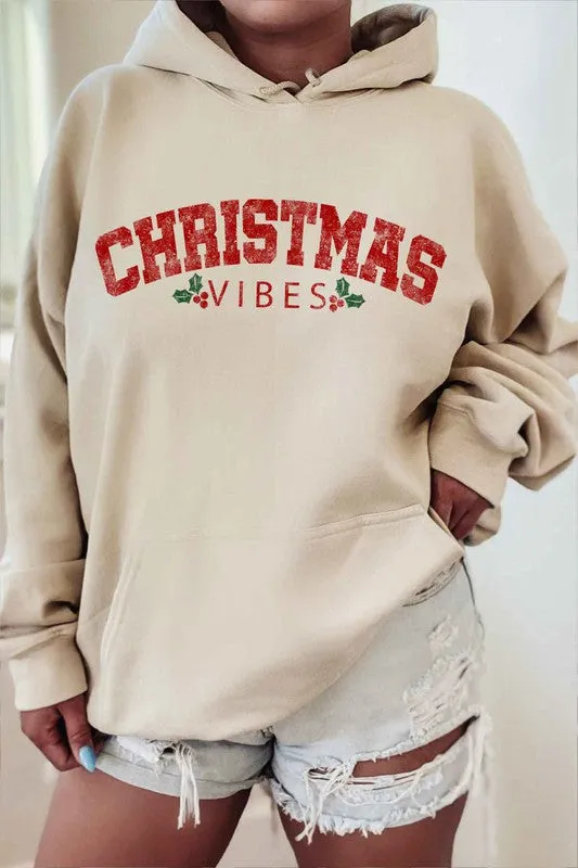 Alphia Christmas Vibes Graphic Hoodie Plus Size