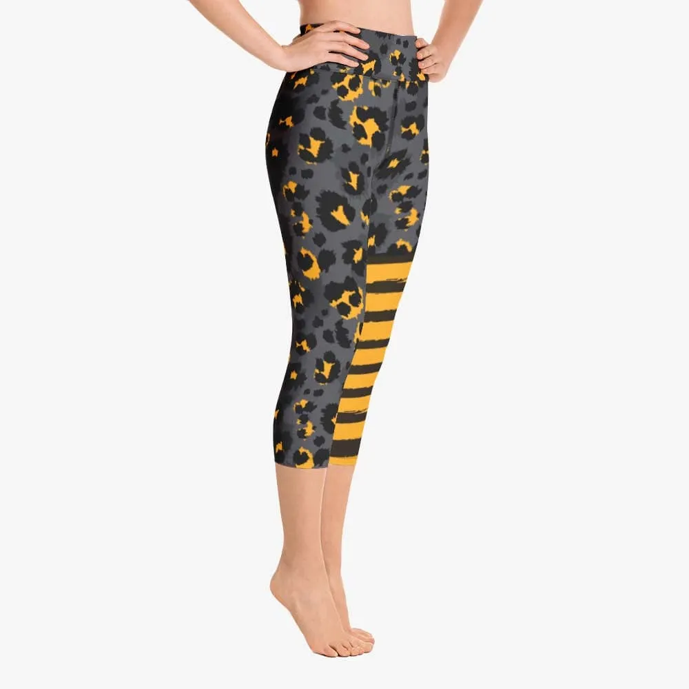 Animal Printed Capris "BeePard" Yellow/Black
