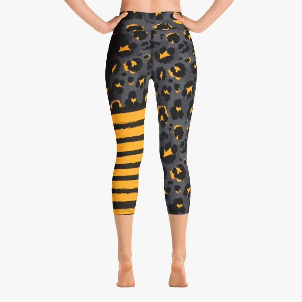 Animal Printed Capris "BeePard" Yellow/Black