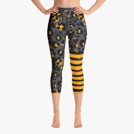Animal Printed Capris "BeePard" Yellow/Black
