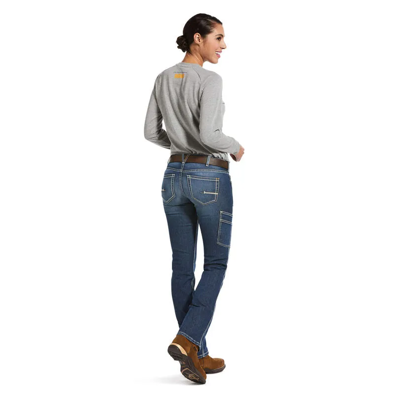 Ariat Women's Rebar DuraStretch Riveter Straight Leg Work Jeans
