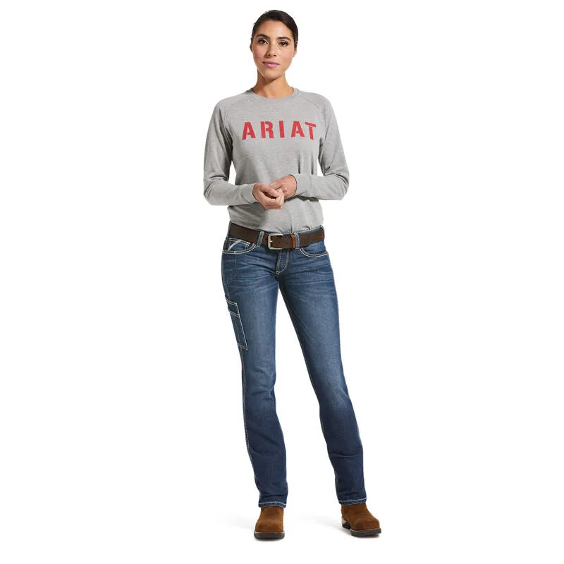 Ariat Women's Rebar DuraStretch Riveter Straight Leg Work Jeans