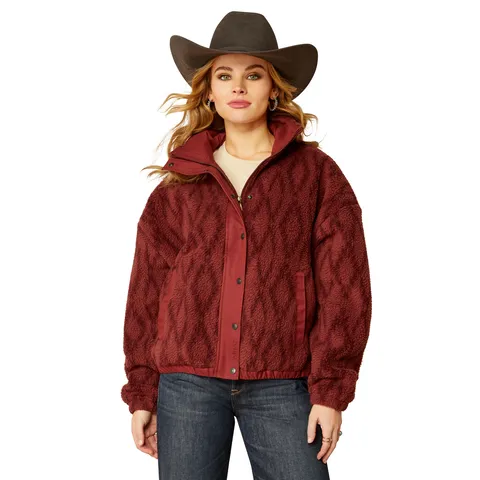 Ariat Women's Tonal Port Print Sherpa Blocked Jacket