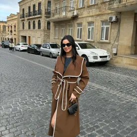 Astana Long Knit Blazer with Belt