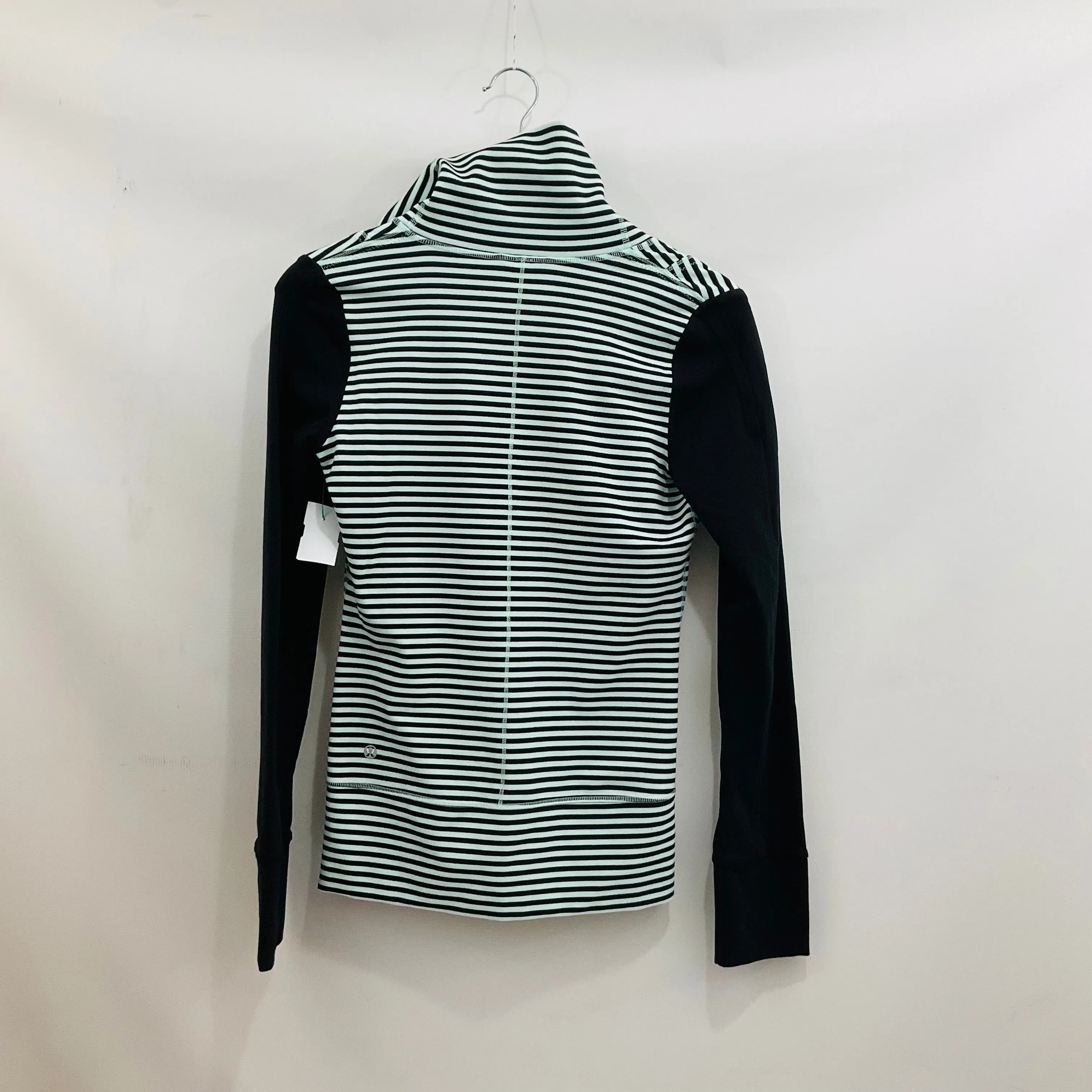 Athletic Jacket By Lululemon In Striped Pattern, Size: 2