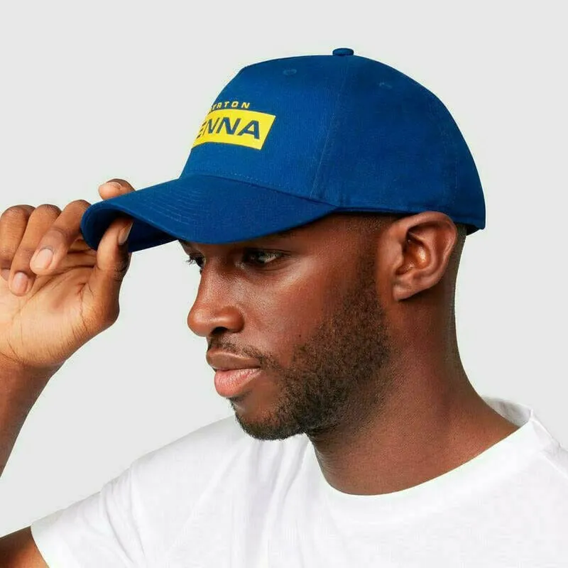 Ayrton Senna Logo Baseball Hat - Navy/Green