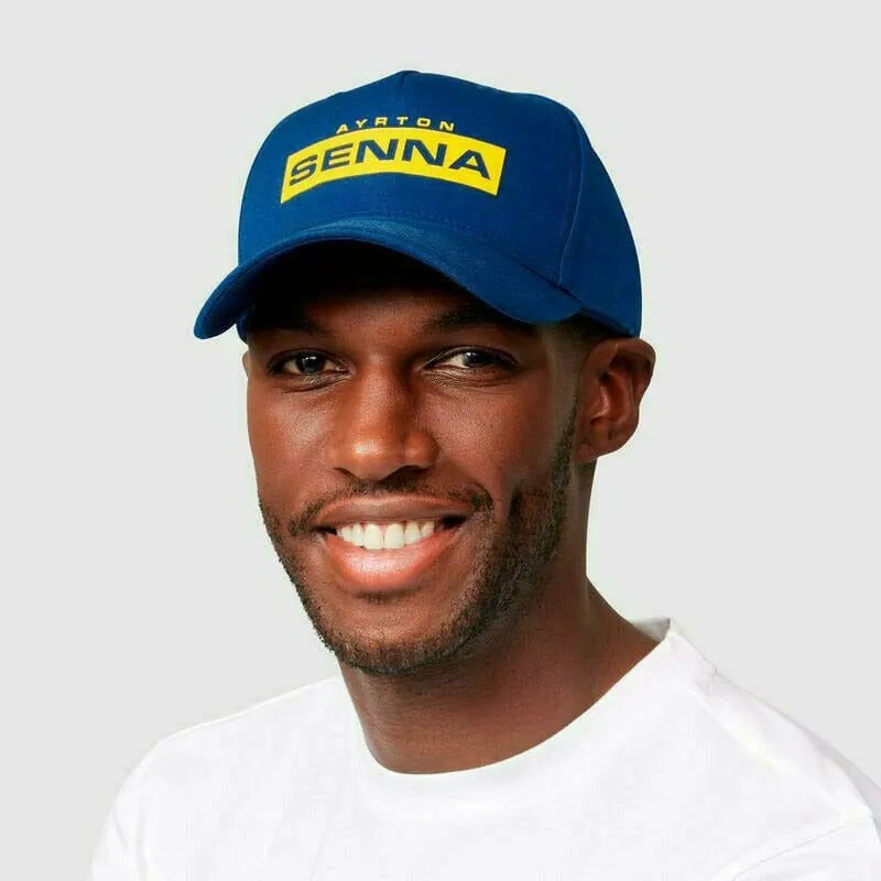 Ayrton Senna Logo Baseball Hat - Navy/Green