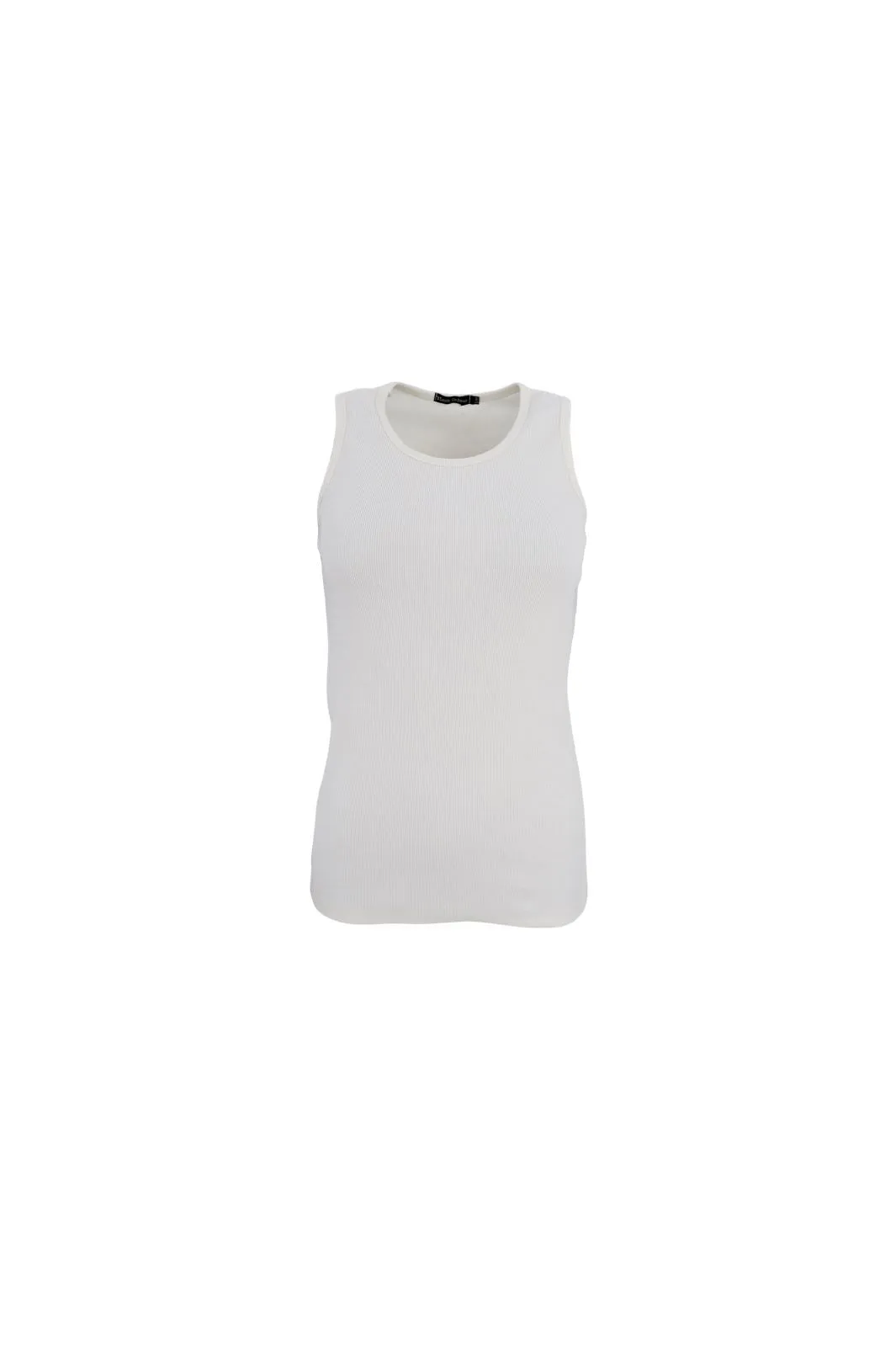 Black Colour - Bcena Rib Tank Top - Off White