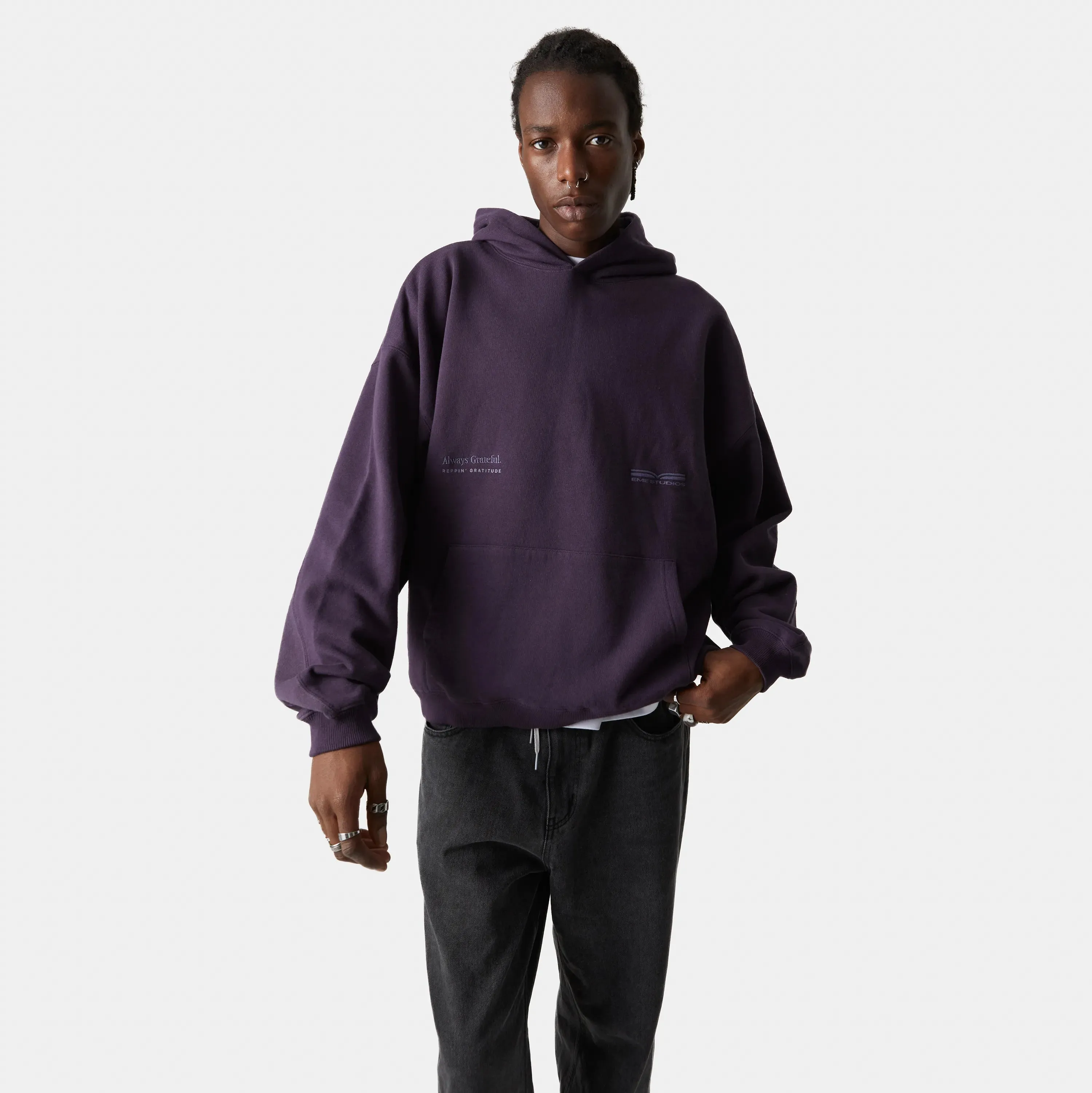Breakdown AG Dark Mallow Oversized Hoodie