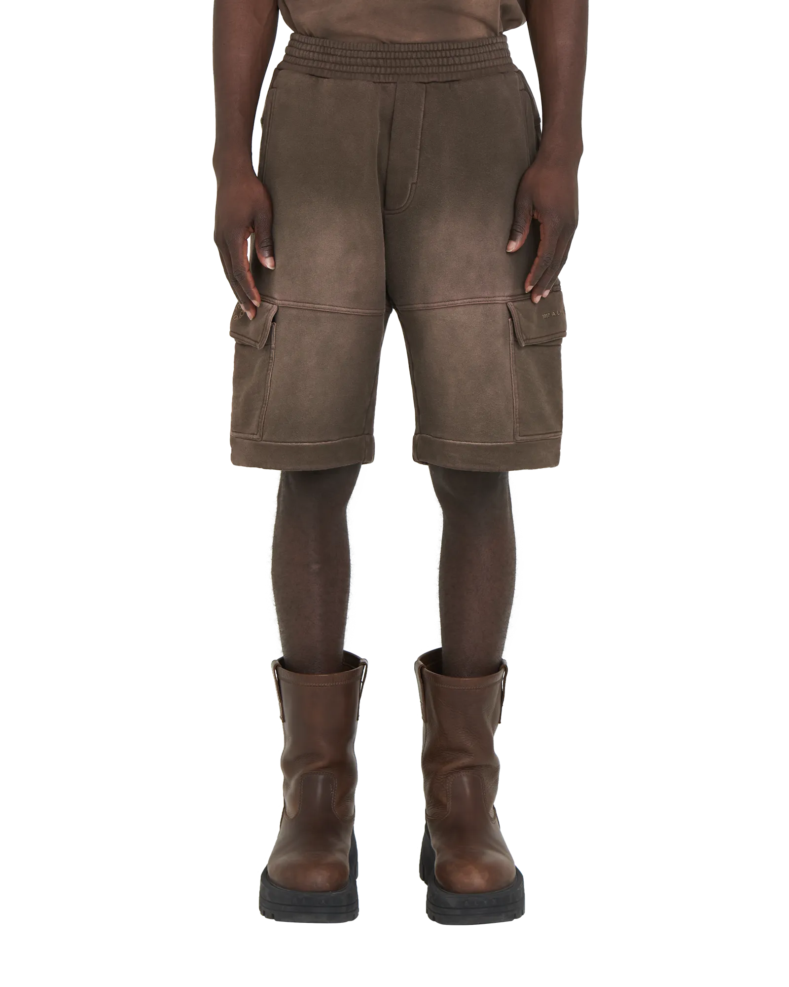 BROWN GARMENT DYE CARGO SHORTS