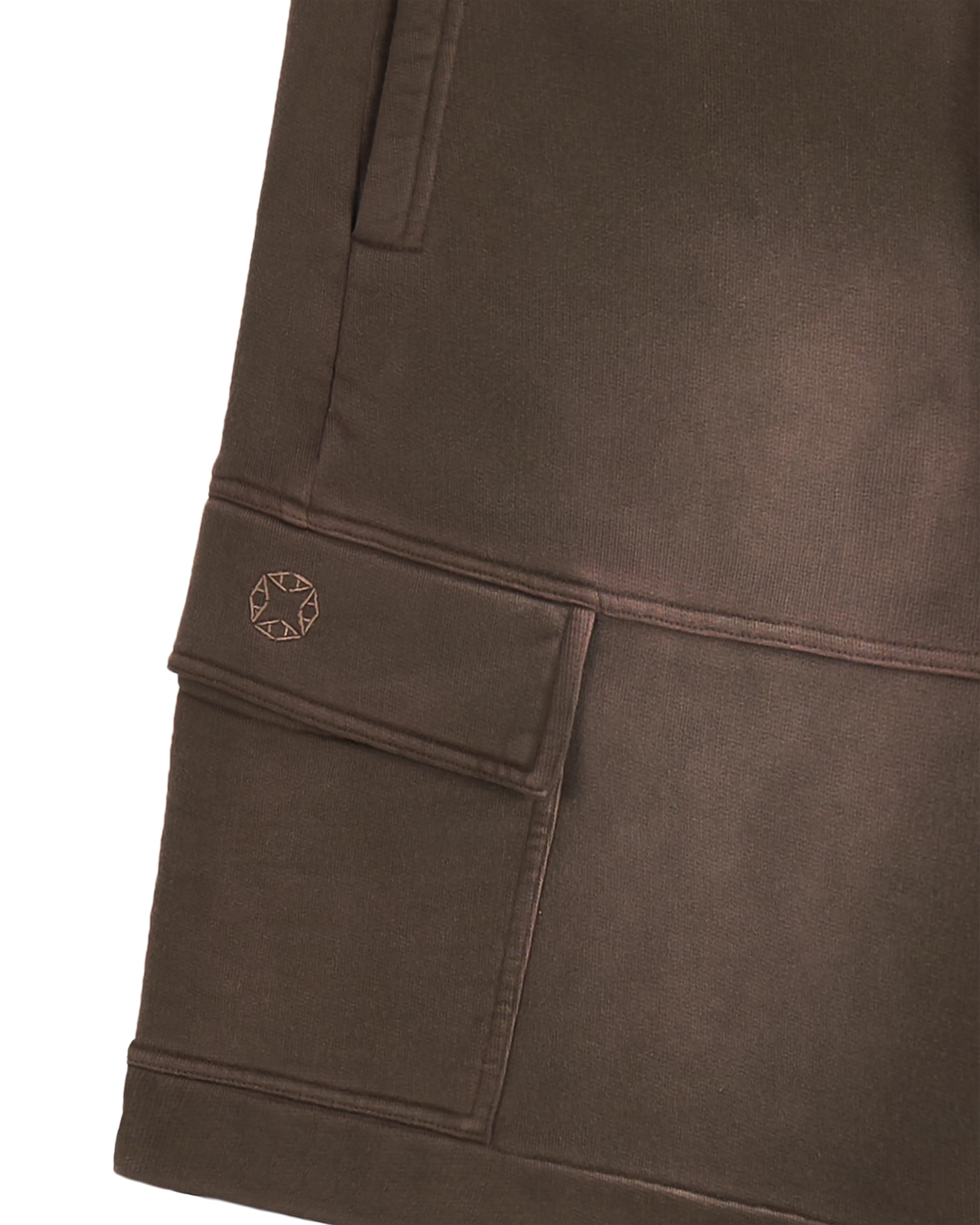 BROWN GARMENT DYE CARGO SHORTS