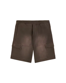 BROWN GARMENT DYE CARGO SHORTS