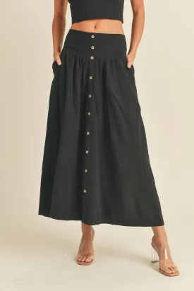 Button-down Maxi Skirt