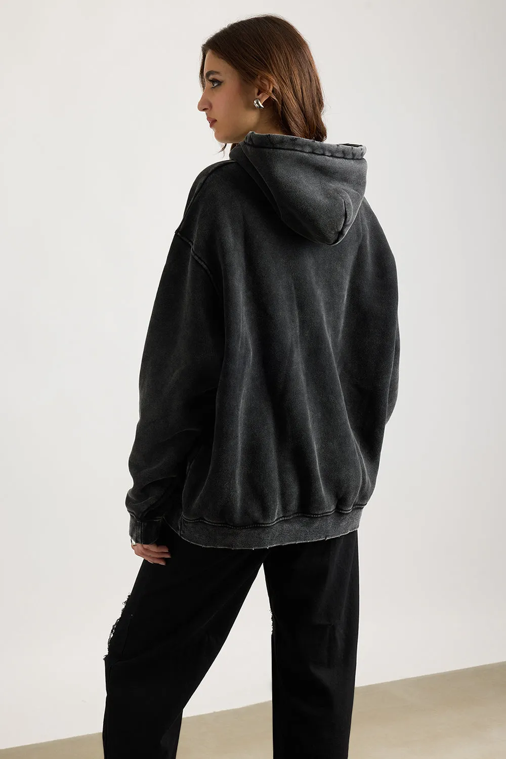 Charcoal Wash Beam Heavyweight Hoodie
