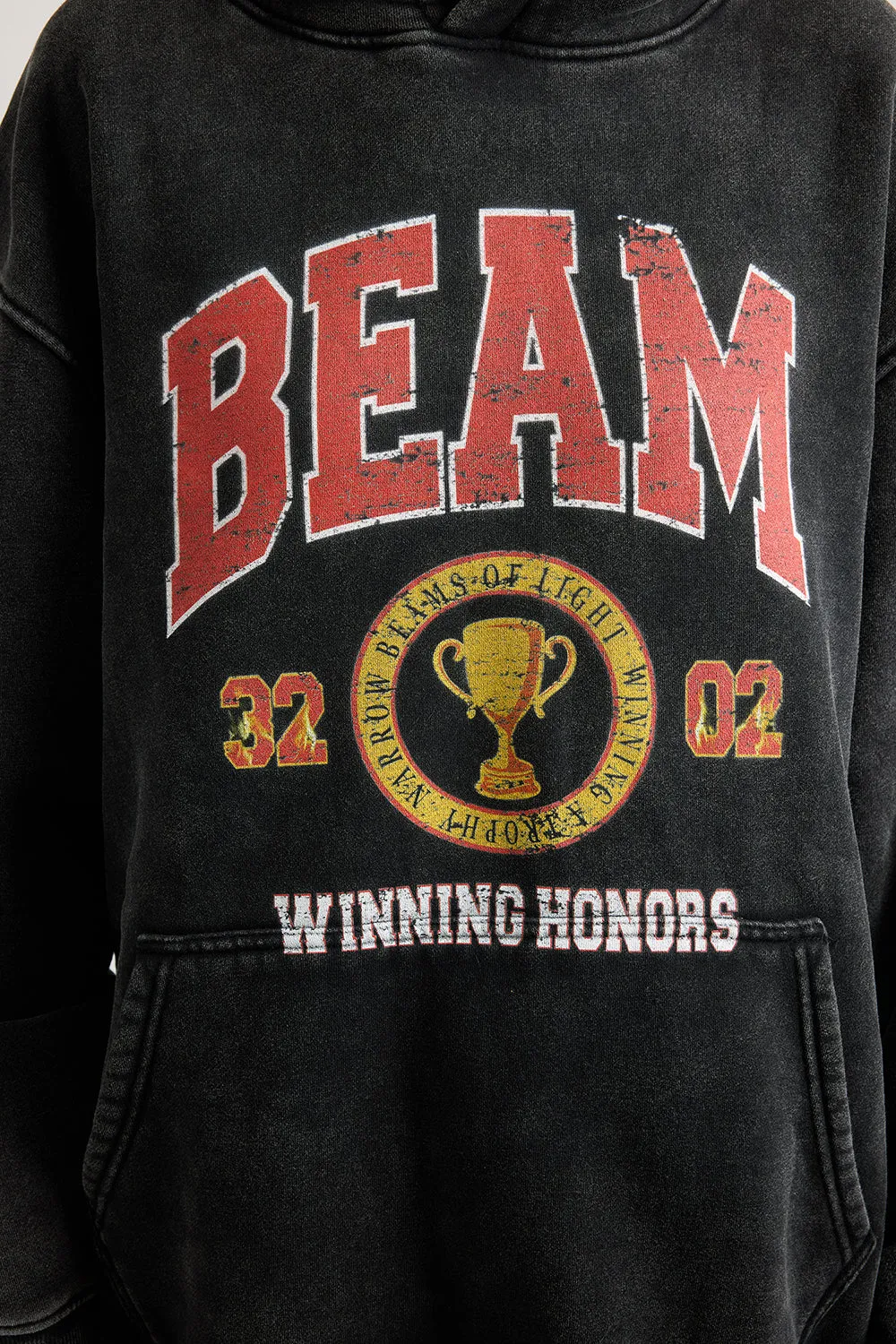 Charcoal Wash Beam Heavyweight Hoodie