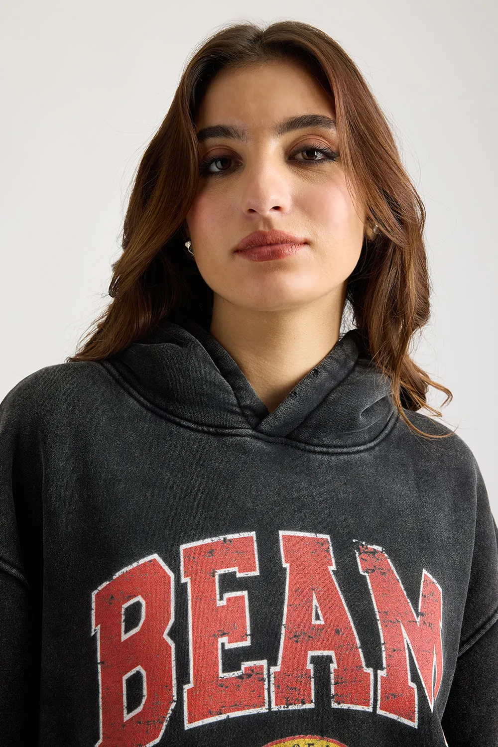 Charcoal Wash Beam Heavyweight Hoodie