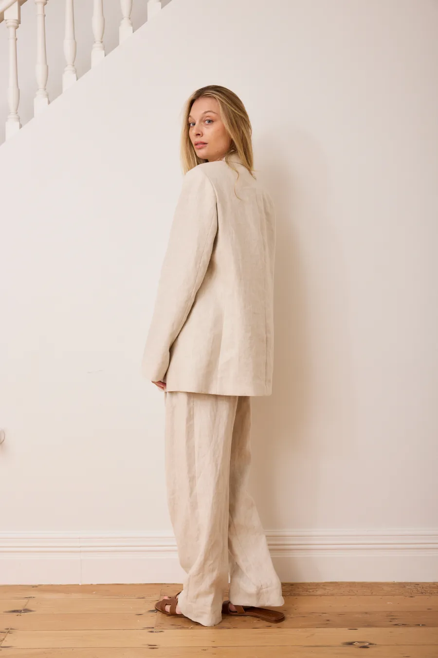 Charlie Blazer Natural Linen