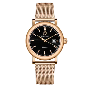 CLASSIC 32MM - Swiss Quartz Movement Watch | Rose Gold & Black