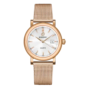 CLASSIC 32MM - Swiss Quartz Movement Watch | Rose Gold & White