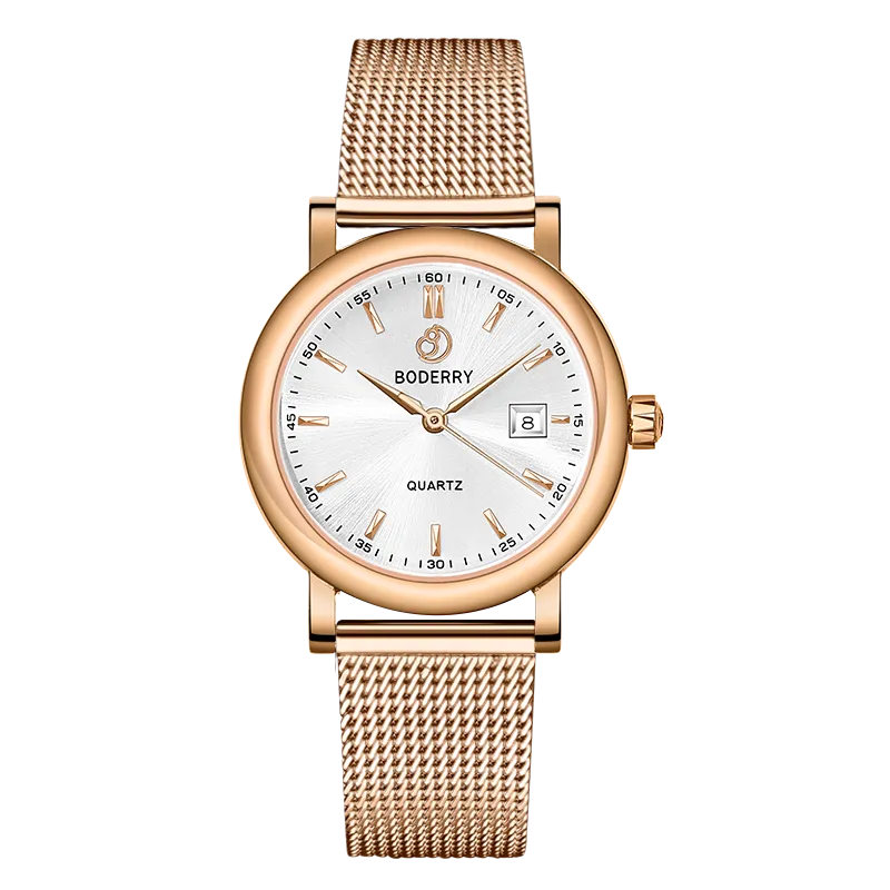 CLASSIC 32MM - Swiss Quartz Movement Watch | Rose Gold & White