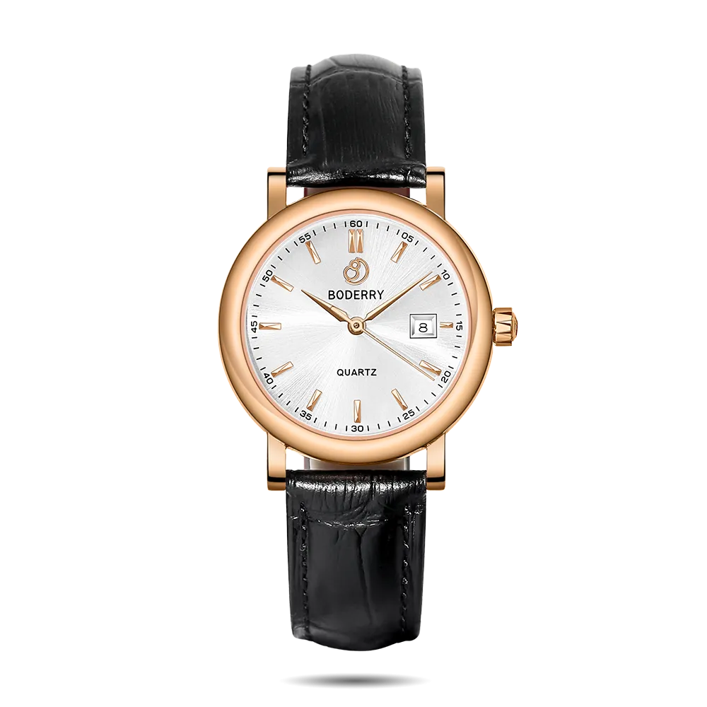 CLASSIC 32MM - Swiss Quartz Movement Watch | Rose Gold & White