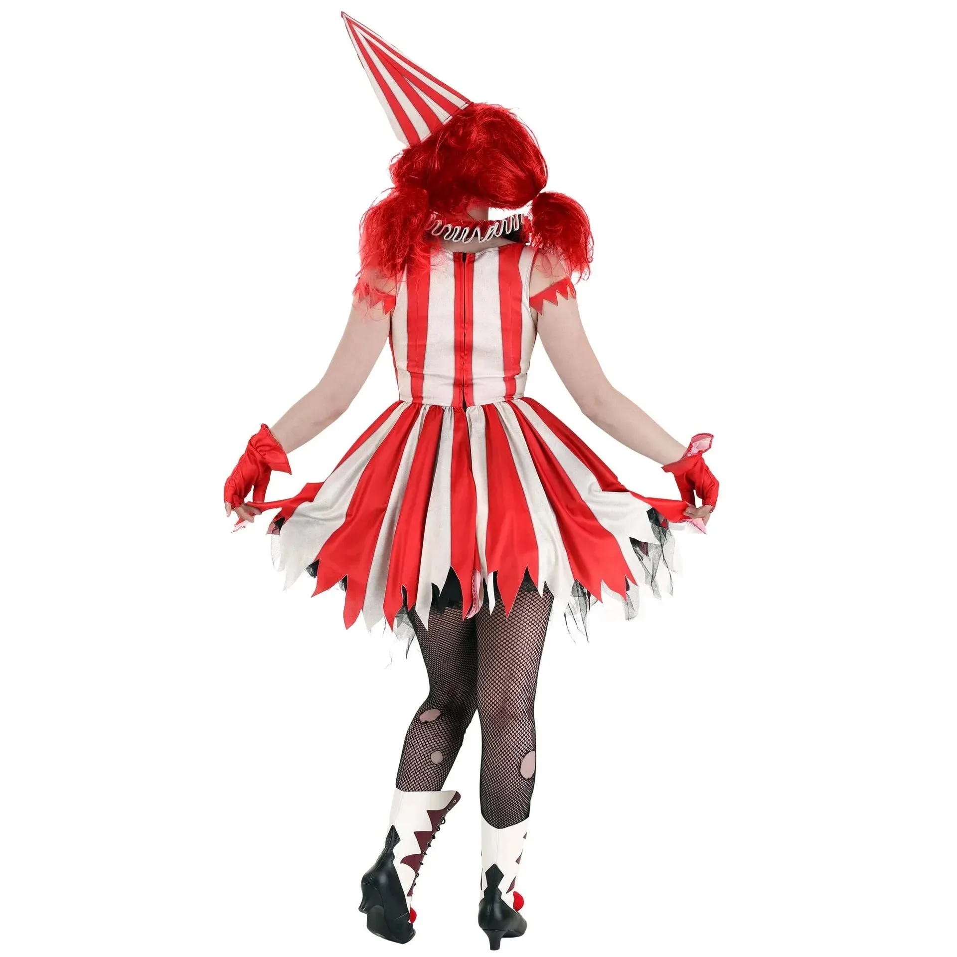 Clown Cosplay Dress Women Female Scary Carnival Party Halloween Costume