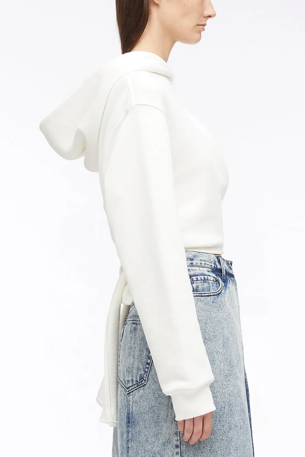 Compact French Terry Front Wrap Hoodie
