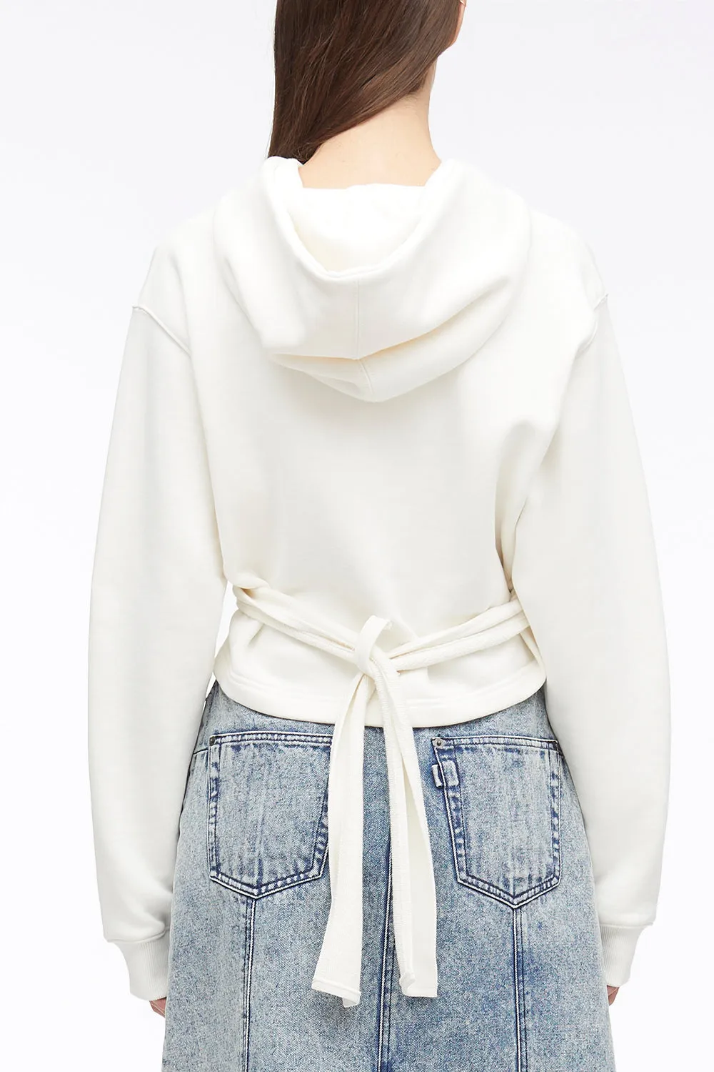 Compact French Terry Front Wrap Hoodie