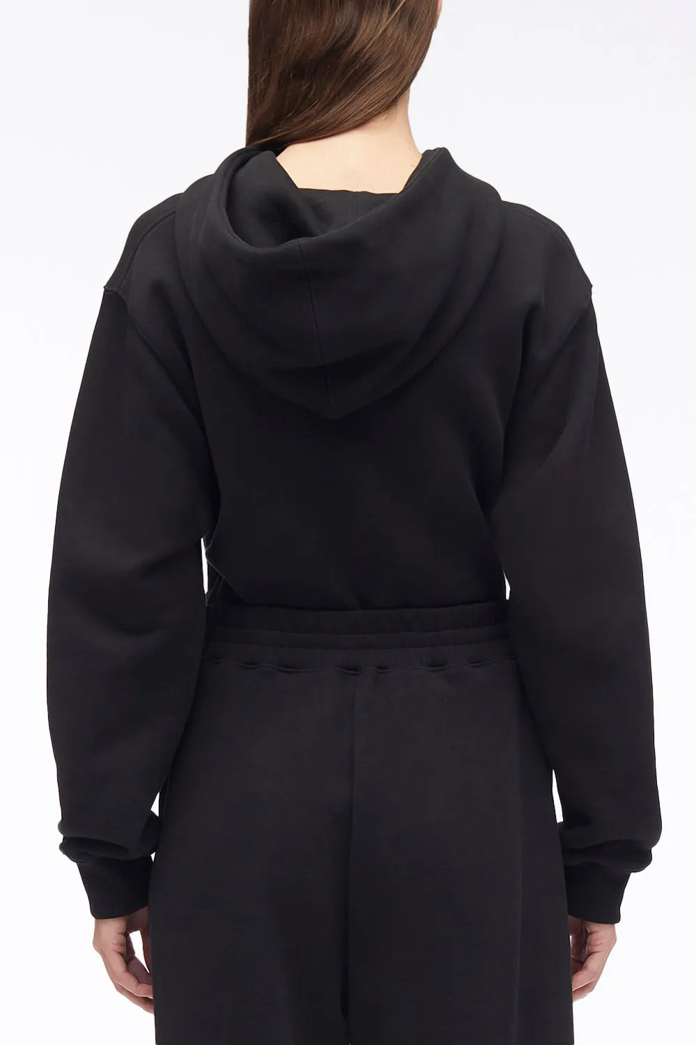Compact French Terry Front Wrap Hoodie