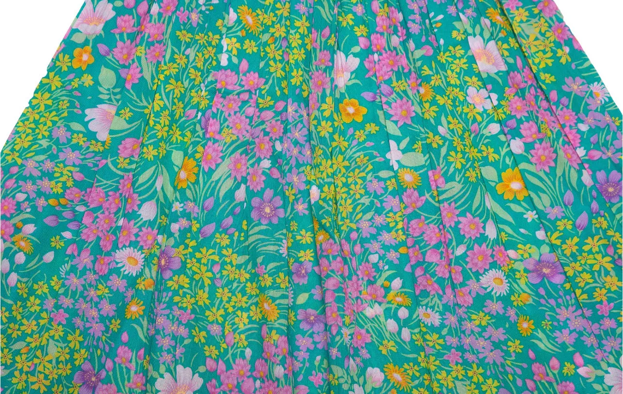 Cosmos Maxi Skirt Paris Gypsy Aqua