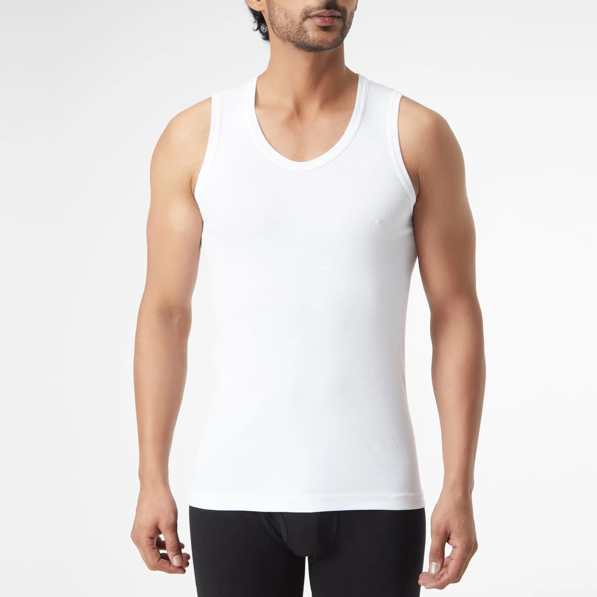 Cotton Solid Mens Vest
