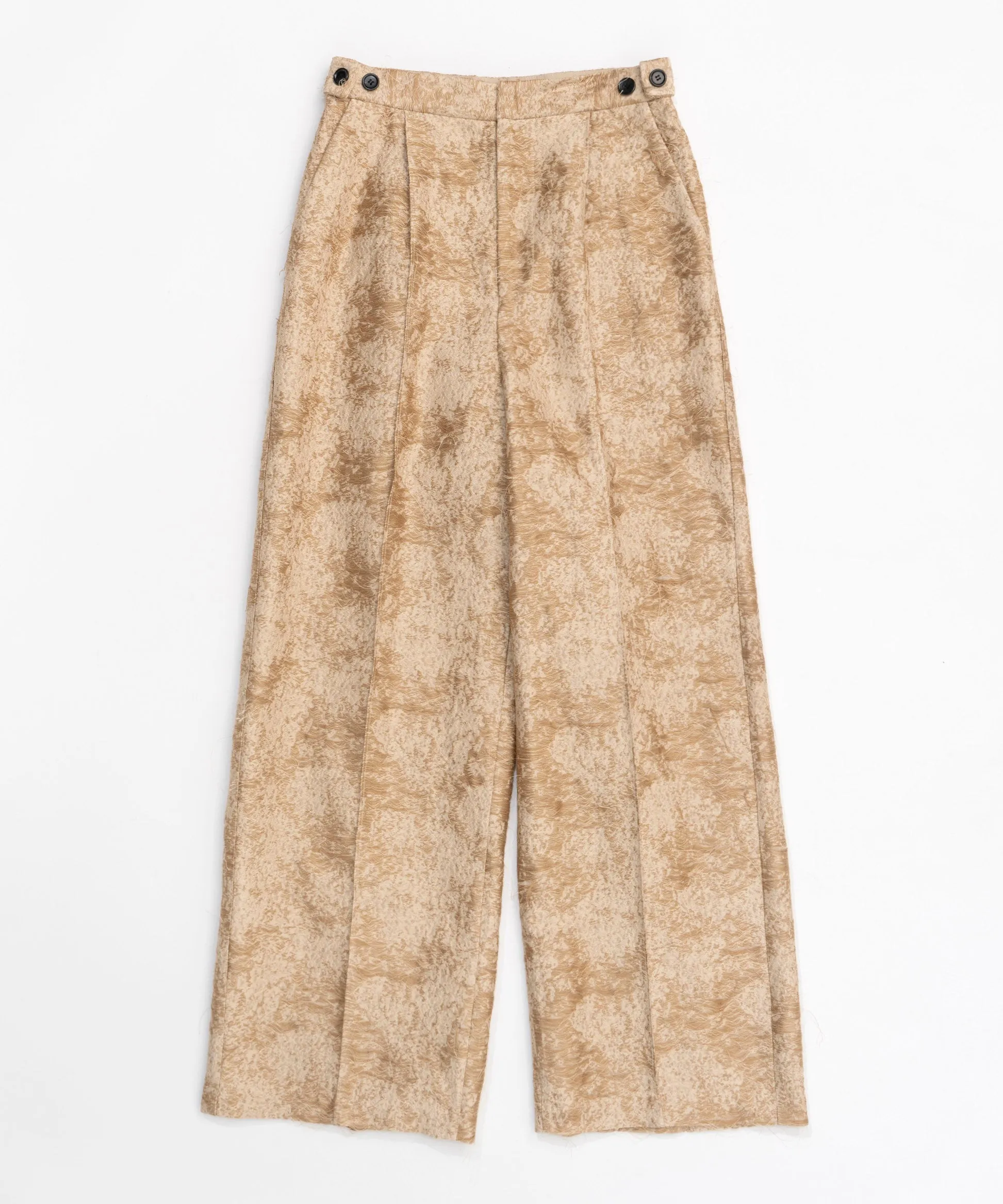 Cut Fringe Jacquard Pants