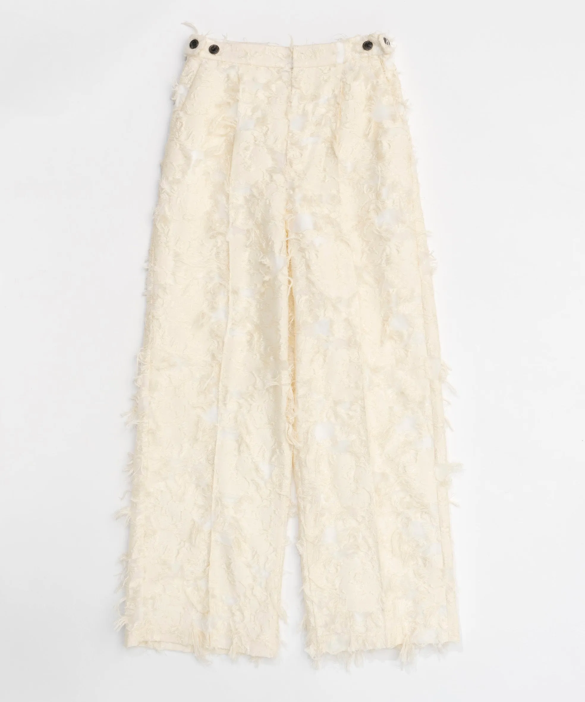 Cut Fringe Jacquard Pants