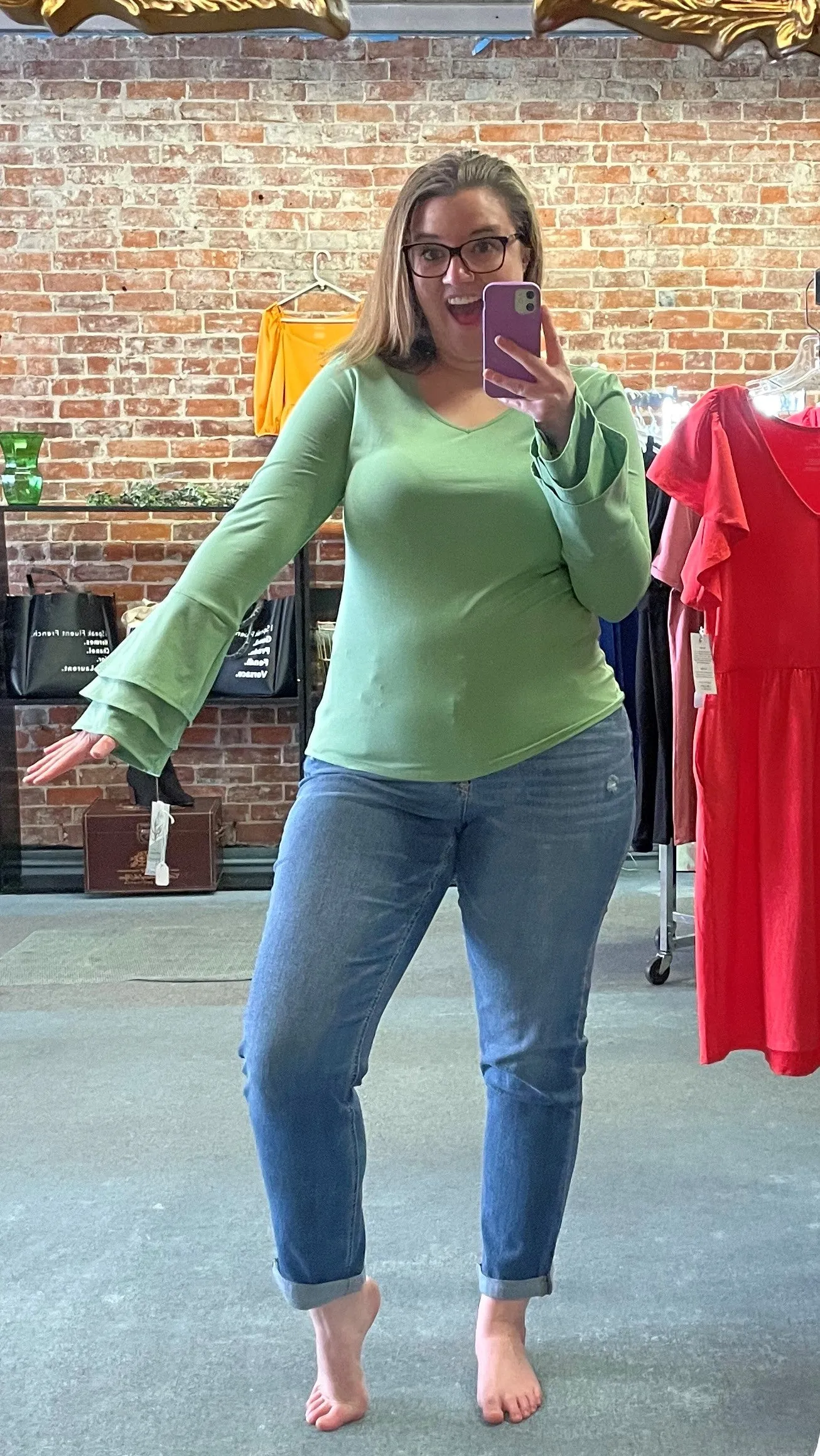Daisy Top in Leaf