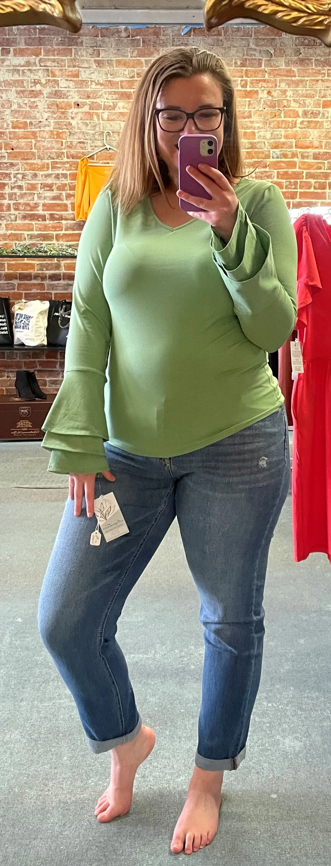Daisy Top in Leaf