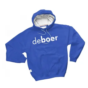 deboer premium hoodie royal & white