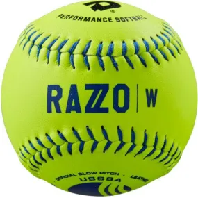 DeMarini Razzo 11" Classic W USSSA Leather 44-400 - One Dozen: WTDRZWL11UB