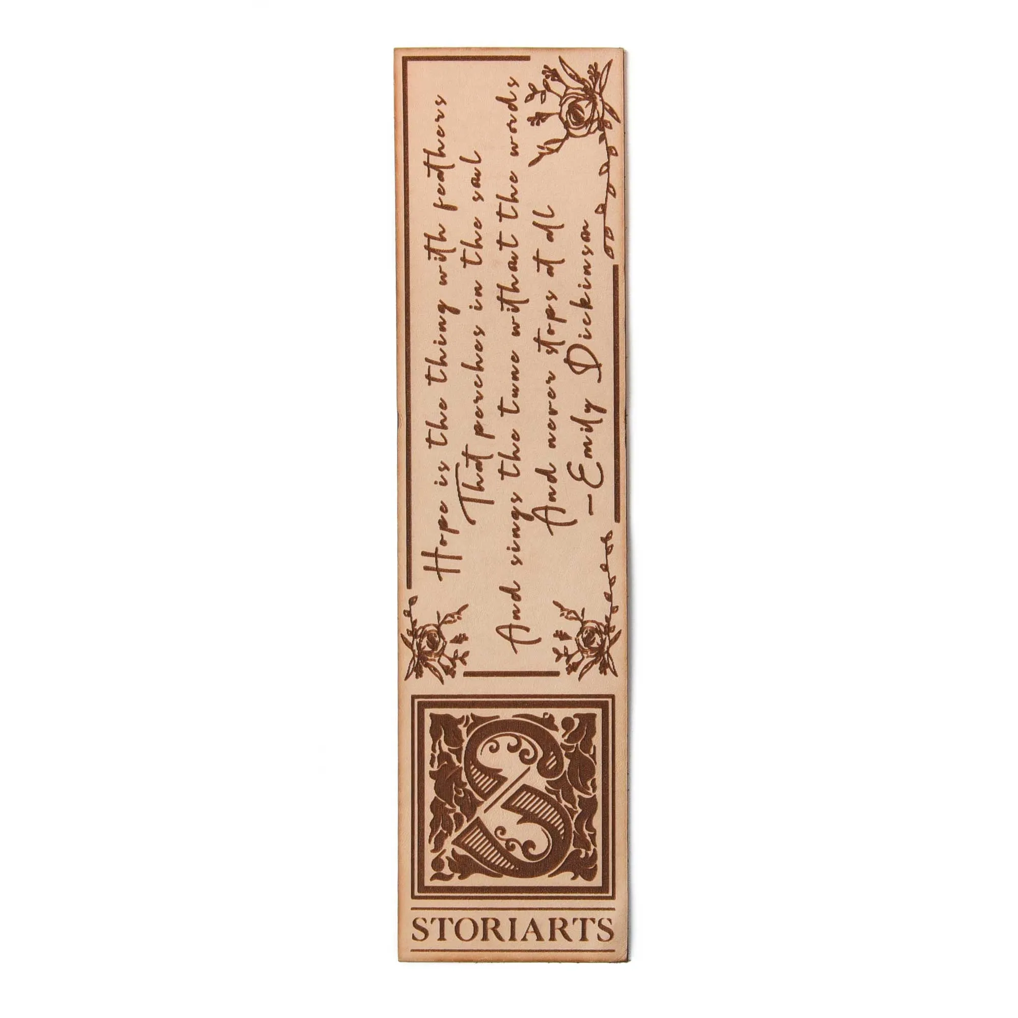 Emily Dickinson Leather Quote Bookmark