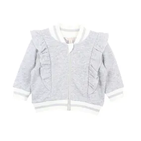 Fox & Finch Wildflower Terry Jacket - Grey Marle (Size 3M-5Y)