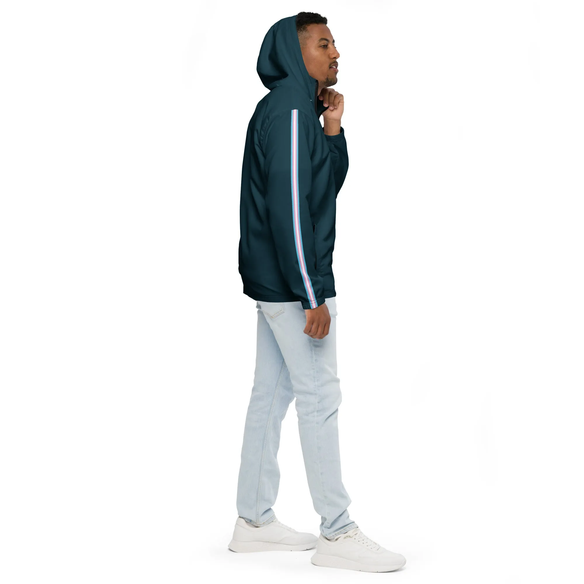 French Blue Windbreaker with Trans Sleeve Stripe