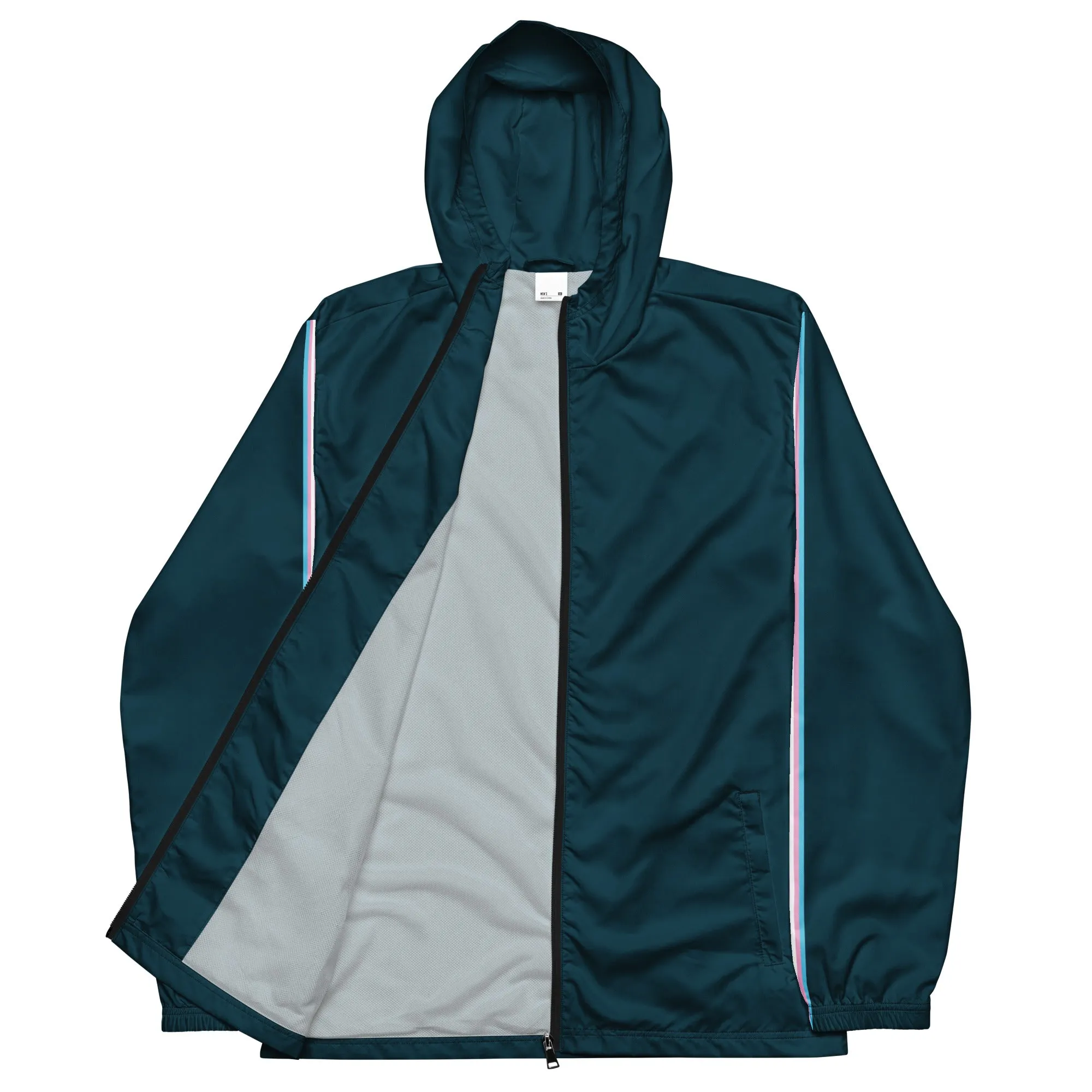 French Blue Windbreaker with Trans Sleeve Stripe