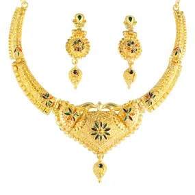 Gold Forming Necklace Set