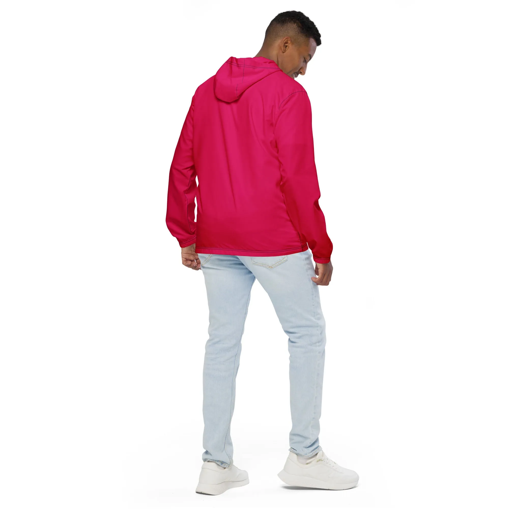 Hot Pink Windbreaker With Rainbow Pride Inside